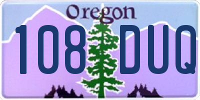 OR license plate 108DUQ