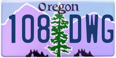 OR license plate 108DWG