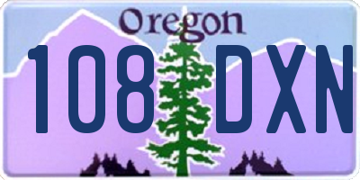 OR license plate 108DXN