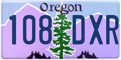 OR license plate 108DXR
