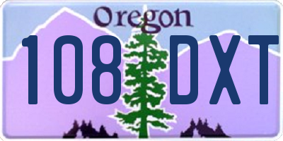 OR license plate 108DXT