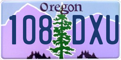 OR license plate 108DXU