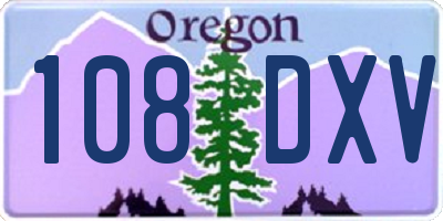 OR license plate 108DXV