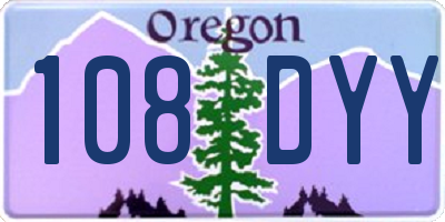 OR license plate 108DYY