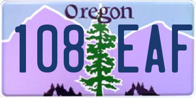 OR license plate 108EAF