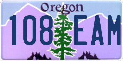OR license plate 108EAM