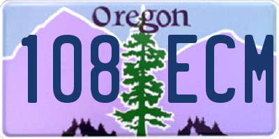 OR license plate 108ECM