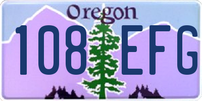 OR license plate 108EFG