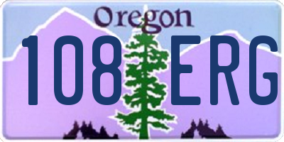 OR license plate 108ERG