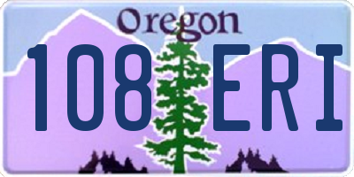 OR license plate 108ERI