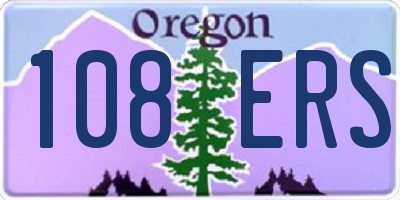 OR license plate 108ERS