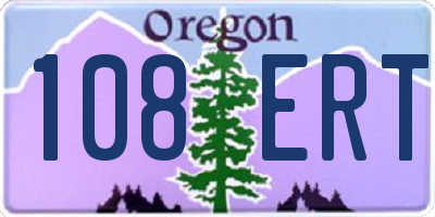 OR license plate 108ERT