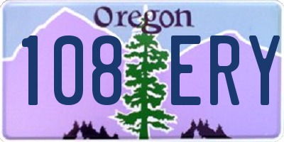 OR license plate 108ERY