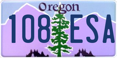OR license plate 108ESA