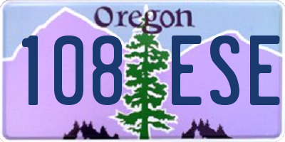 OR license plate 108ESE