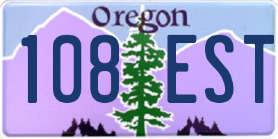 OR license plate 108EST