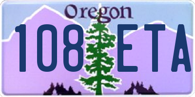 OR license plate 108ETA