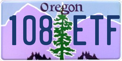 OR license plate 108ETF