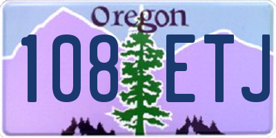 OR license plate 108ETJ
