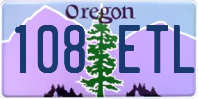 OR license plate 108ETL