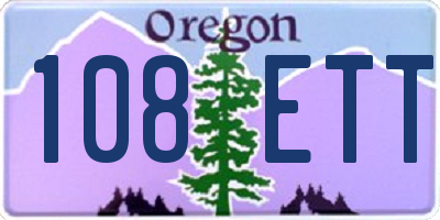 OR license plate 108ETT