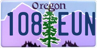 OR license plate 108EUN