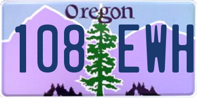 OR license plate 108EWH