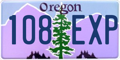 OR license plate 108EXP