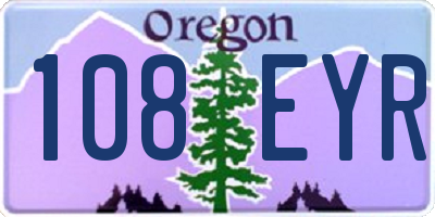 OR license plate 108EYR