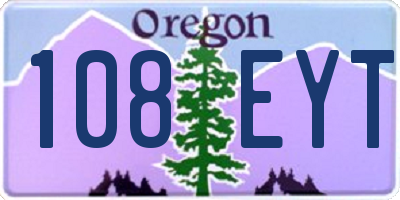 OR license plate 108EYT
