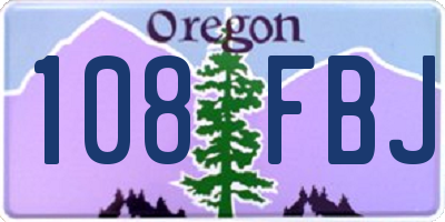 OR license plate 108FBJ