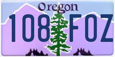 OR license plate 108FOZ