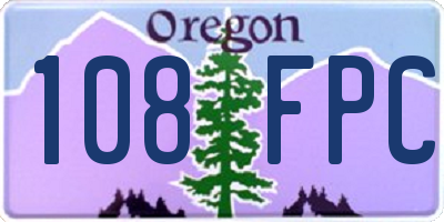 OR license plate 108FPC
