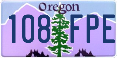 OR license plate 108FPE