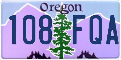 OR license plate 108FQA