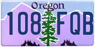 OR license plate 108FQB
