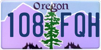 OR license plate 108FQH