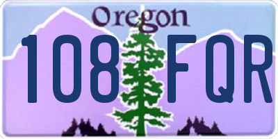 OR license plate 108FQR