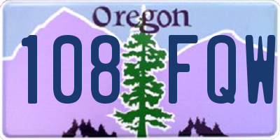 OR license plate 108FQW
