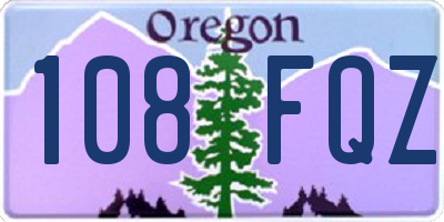 OR license plate 108FQZ