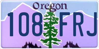 OR license plate 108FRJ