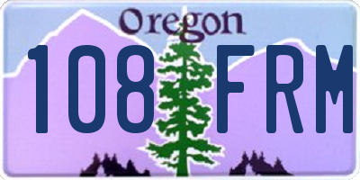 OR license plate 108FRM