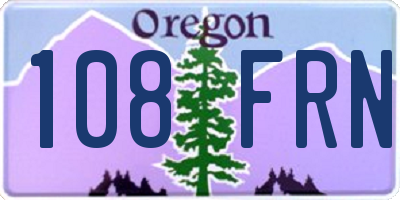 OR license plate 108FRN