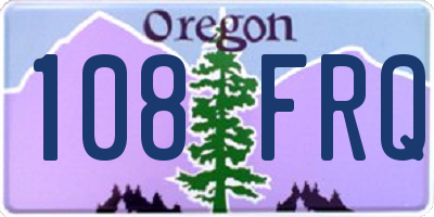 OR license plate 108FRQ