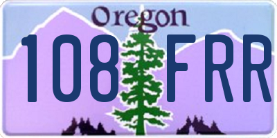 OR license plate 108FRR