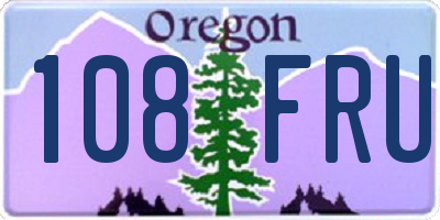 OR license plate 108FRU