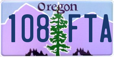 OR license plate 108FTA