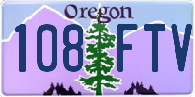 OR license plate 108FTV