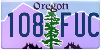 OR license plate 108FUC