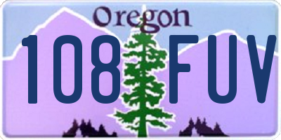 OR license plate 108FUV